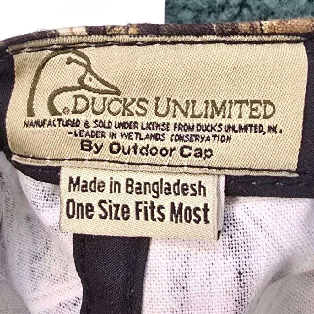 Ducks Unlimited Mens Mossy Oak Camo Baseball Cap Official Licensed Hunting NEW - Picture 7 of 8
